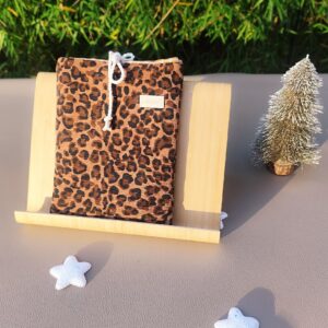 Pochette à livre GRAND FORMAT léopard